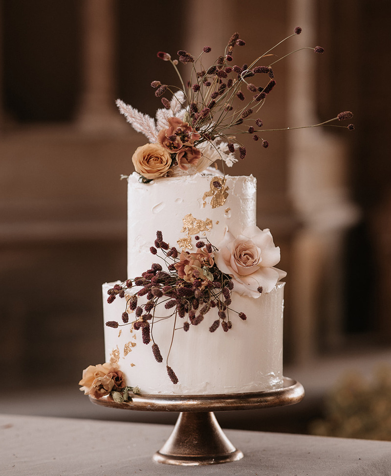 Naked Christmas Cake with Glazed Nuts and Cherries - Supper in the Suburbs